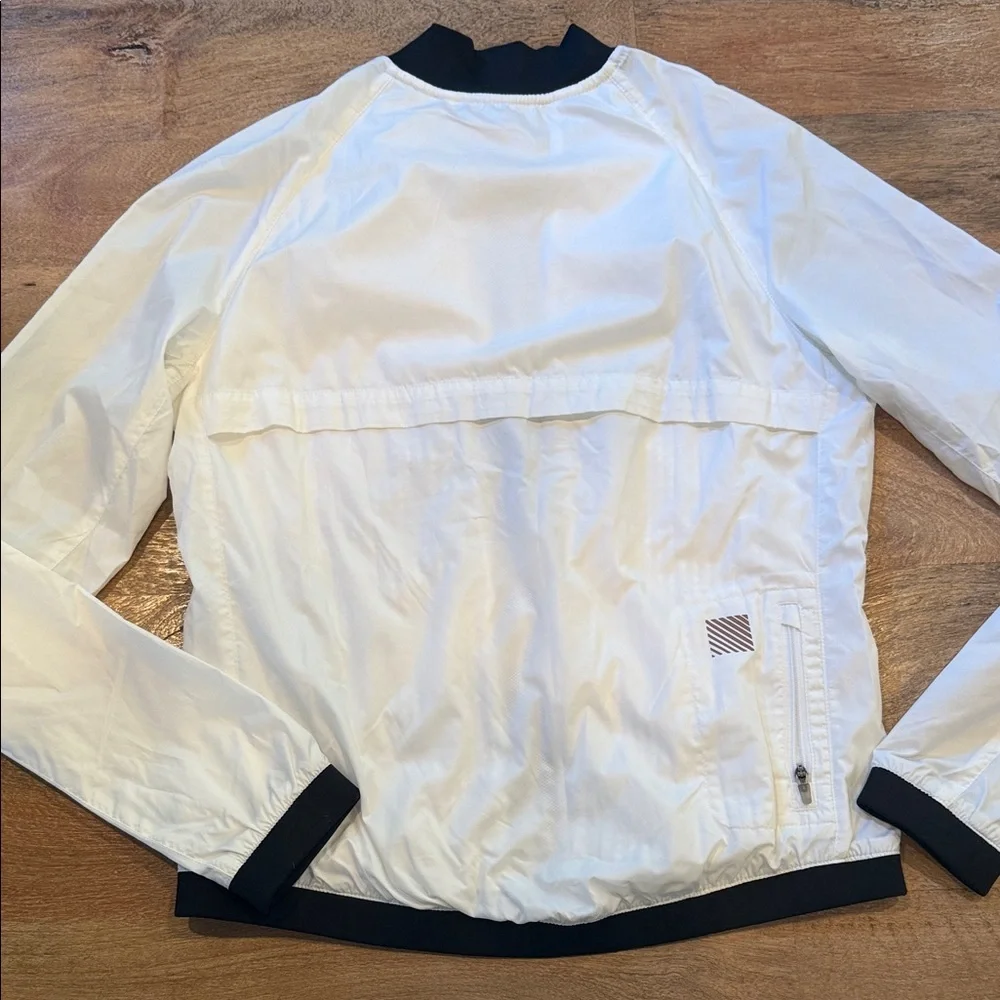 Nike Dri Fit White & Black Running Jacket Size Small